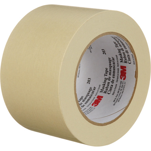 Rubans-cache Highland 203, 72 mm (3") x 55 m (180'), Beige Absolute Business Supply
