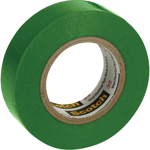 Scotch&reg; 35 Colour Coded Tape, 12.7 mm (1/2") x 6.1 m (20'), Green, 7 mils Absolute Business Supply