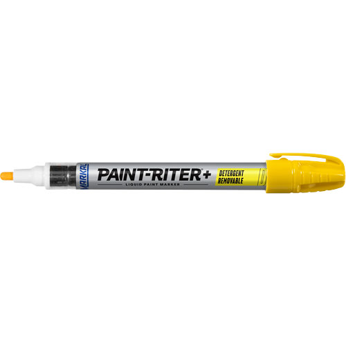 Paint-Riter&reg;+ Detergent Removable Paint Marker, Liquid, Yellow Absolute Business Supply