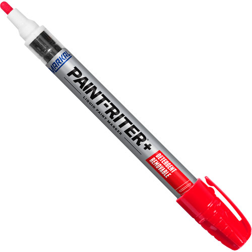 Paint-Riter&reg;+ Detergent Removable Paint Marker, Liquid, Red Absolute Business Supply
