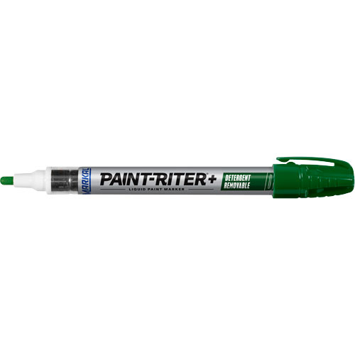 Paint-Riter&reg;+ Detergent Removable Paint Marker, Liquid, Green Absolute Business Supply