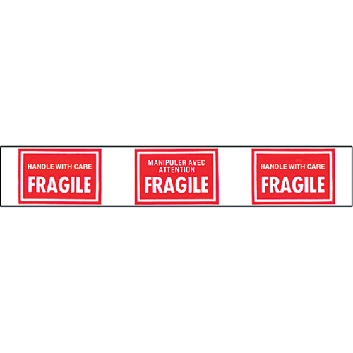 Pre-Printed Message Tapes, 1-7/8" W, White on Red Absolute Business Supply