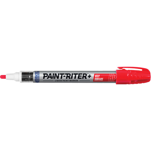 Marqueur pour surfaces huileuses Paint-Riter +, Liquide, Rouge Absolute Business Supply
