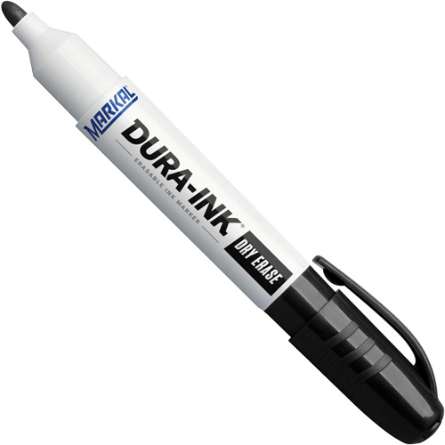 Marqueurs &agrave; essuyage &agrave; sec Dura-Ink, Noir, Pointe Ronde Absolute Business Supply