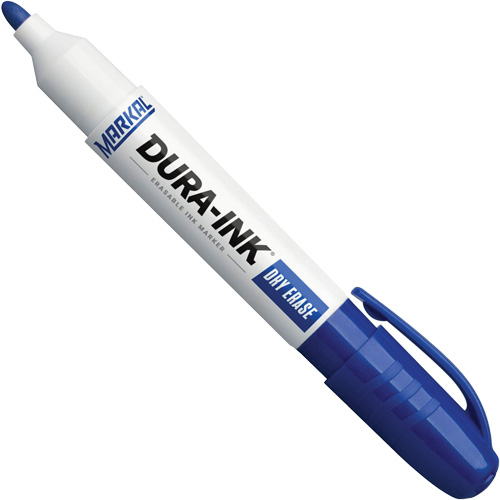 Dura-Ink&reg; Dry Erase Ink Markers, Blue, Bullet Tip Absolute Business Supply
