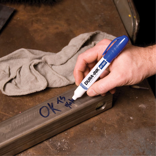 Dura-Ink&reg; Dry Erase Ink Markers, Blue, Bullet Tip Absolute Business Supply