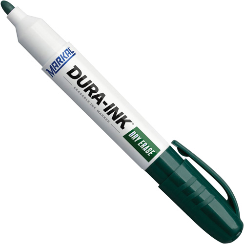 Dura-Ink&reg; Dry Erase Ink Markers, Green, Bullet Tip Absolute Business Supply