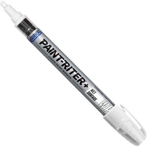 Paint-Riter&reg;+ Wet Surface Paint Marker, Liquid, White Absolute Business Supply