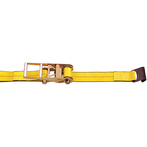 Tendeurs d'arrimage &agrave; cliquet, Crochet plat, 3" , 30' , Charge d'utilisation max. 5400 lb (2450 kg) Absolute Business Supply