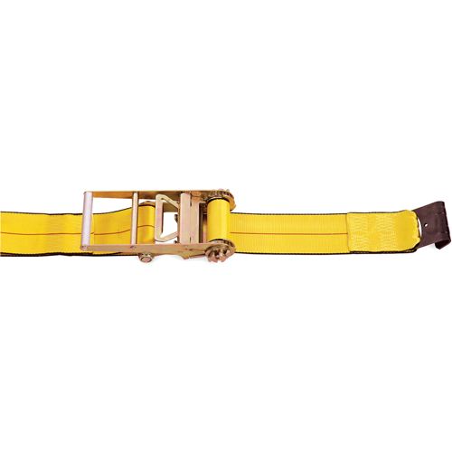 Ratchet Straps, Flat Hook, 4" W x 30' L, 5400 lbs. (2450 kg) Working Load Limit Absolute Business Supply