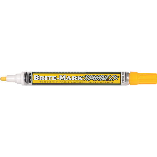 Marqueur RoughNeck Brite-Mark, Liquide, Jaune Absolute Business Supply