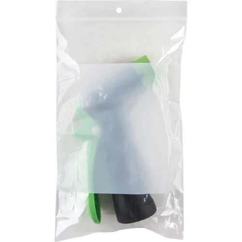 White Block Poly Bags, Reclosable, 8" x 5", 2 mils Absolute Business Supply