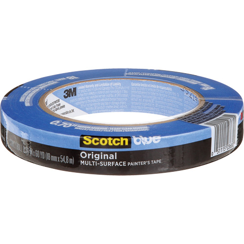 Ruban de peintre multi-surface ScotchBlue Original 2090, 18 mm (3/4") x 54,8 m (180'), Bleu Absolute Business Supply