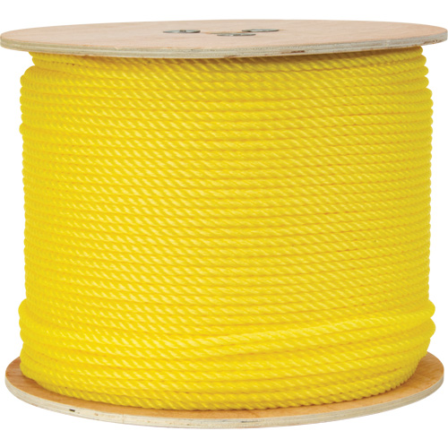 1/4" Braided Yellow Rope, Polypropylene, 1300' Absolute Business Supply