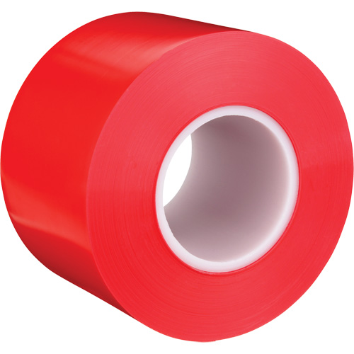 Ruban de marquage de planchers durable 971, 4" x 108', Vinyle, Rouge Absolute Business Supply