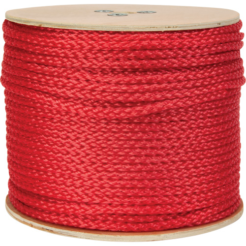 Braided Red Rope, Polypropylene, 500' Absolute Business Supply