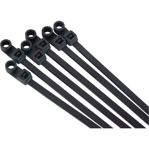 Screw-In Cable Tie, 8" Long, 50 lbs. Tensile Strength, Black Absolute Business Supply