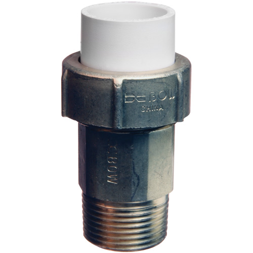 Pipe Union, 1" x 3/4", Brass/CPVC, Hub x Pex Barb Absolute Business Supply