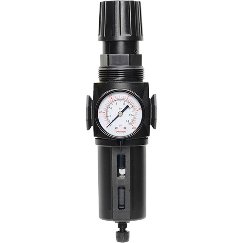 Manual Drain Filter/Regulator with Standard Bowl Modulair 300, 1/4" NPT, 150 PSI, 5.1 fl. oz. Capacity Absolute Business Supply