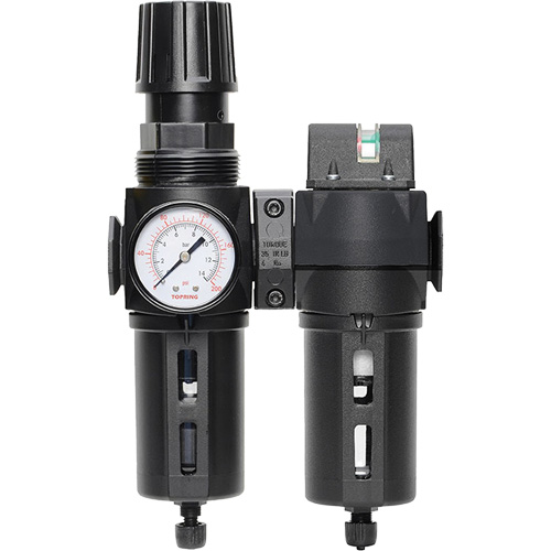 Manual Drain Filter, Regulator & Coalescing Filter with Standard Bowl Modulair 300, 1/4" NPT, 150 PSI, 5.1 fl. oz. Capacity Absolute Business Supply