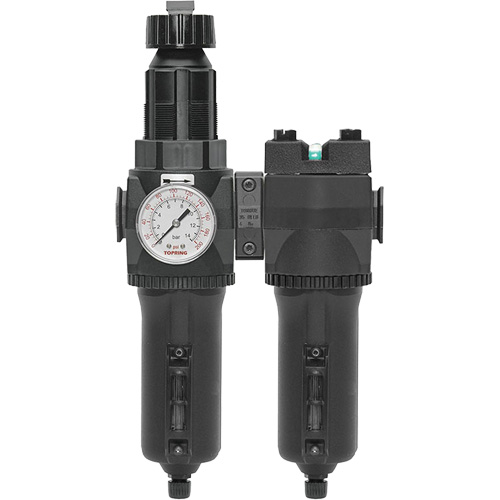 Manual Drain Filter, Regulator & Coalescing Filter with Metal Bowl Modulair 400, 1/4" NPT, 200 psi, 9.1 fl. oz. Capacity Absolute Business Supply