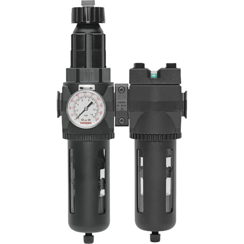 Filter/Regulator & Coalescing Filter Modulair 400 with Standard Bowl & Manual Drain, 3/4" NPTF, 150 PSI, 9.13 fl. oz. Capacity Absolute Business Supply