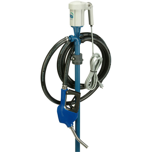 Trousse de pompe pour baril EFP-40 avec moteur S1 avec accessoires pour fluide d&eacute;chappement diesel (DEF), Polypropyl&egrave;ne/Acier inoxydable Absolute Business Supply