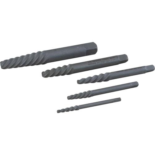 Left Hand Spiral Tapered Flute Extractor Set, 5 Pieces Absolute Business Supply