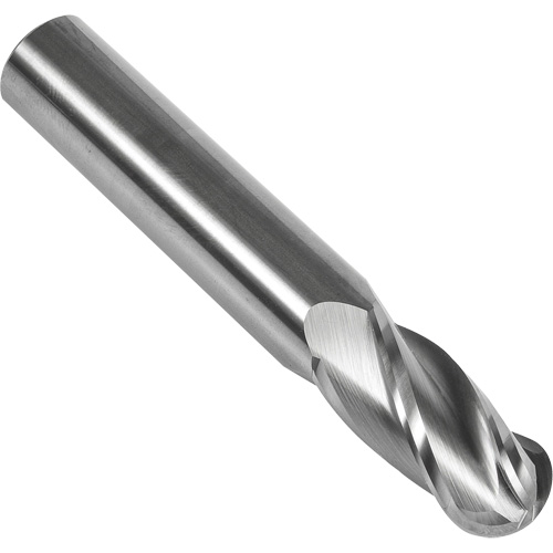 S238 30° Ball Nose End Mill, 1/16" Dia., 1-1/2" L, 4 Flutes, 1/8" Shank, Carbide Absolute Business Supply