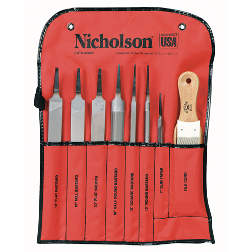 Jeux de 8 limes pour machinistes, 8 pi&egrave;ces Absolute Business Supply
