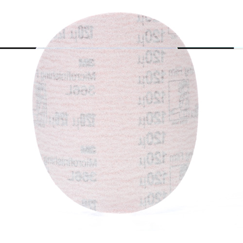 Hookit Microfinishing Film Disc 366L, 5" Dia., 120 Grit, Aluminum Oxide, 3 mils Absolute Business Supply