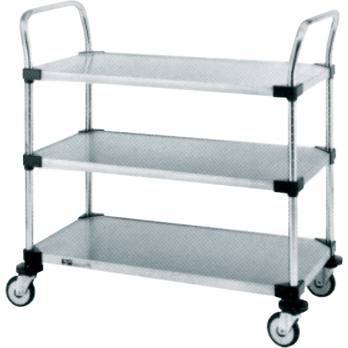 Chariots utilitaires pour service r&eacute;gulier, 3 Tiers, 24" la x 39" h x 24" p, Capacit&eacute; 500 lb Absolute Business Supply