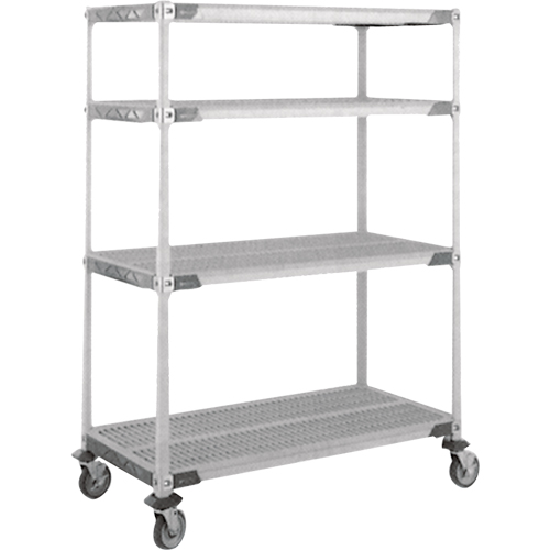 MetroMax i&reg; Stem Caster Cart, 4 Tiers, 18" x 69" x 36", 900 lbs. Capacity Absolute Business Supply