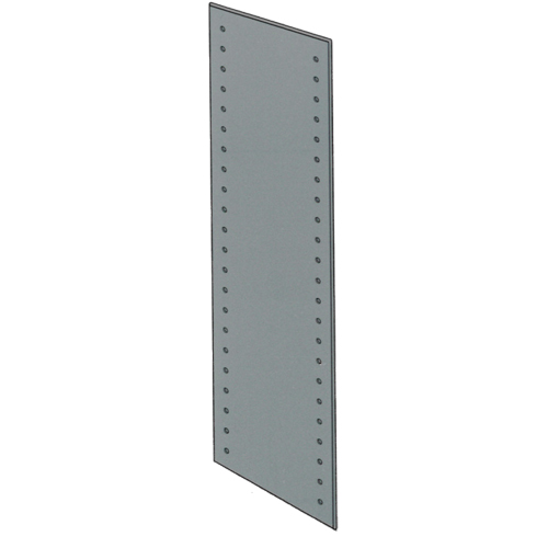 Panneau d'extr&eacute;mit&eacute; &agrave; corni&egrave;re perfor&eacute;e, 84" ha, 18" p, Acier galvanis&eacute; Absolute Business Supply