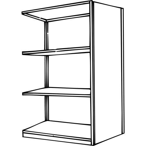 &eacute;l&eacute;ment de rayonnage Interlok, Acier, Sans boulons, Ajout, 36" la x 76" h x 18" p Absolute Business Supply