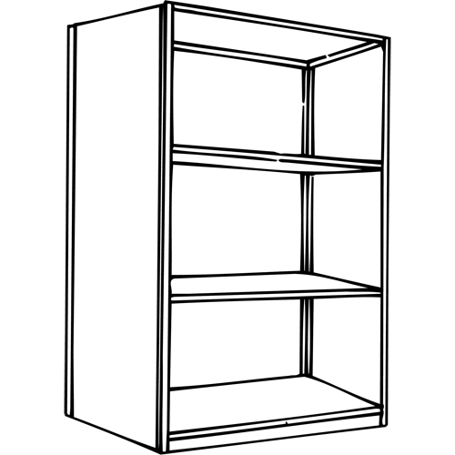 &eacute;l&eacute;ment de rayonnage Interlok, Acier, Sans boulons, De base, 36" la x 76" h x 24" p Absolute Business Supply