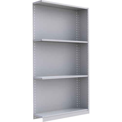 &eacute;l&eacute;ment de rayonnage Interlok, Acier, Sans boulons, Ajout, 48" la x 88" h x 24" p Absolute Business Supply