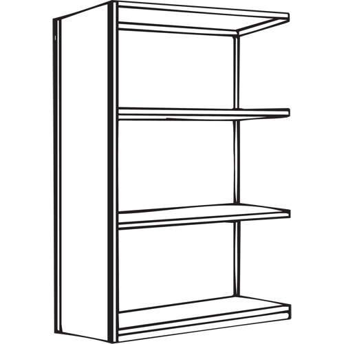 &eacute;l&eacute;ment de rayonnage Interlok, Acier, Sans boulons, Ajout, 36" la x 88" h x 24" p Absolute Business Supply
