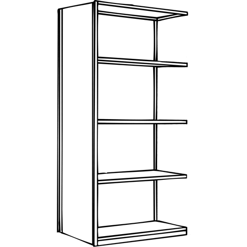 Interlok Shelving Unit, Steel, Boltless, Add-On, 36" W x 100" H x 18" D Absolute Business Supply
