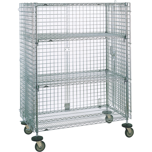 Chariots de s&eacute;curit&eacute;, Chrom&eacute;, 21-1/2" x 68-1/2 x 38-1/2", Capacit&eacute; 500 lb Absolute Business Supply