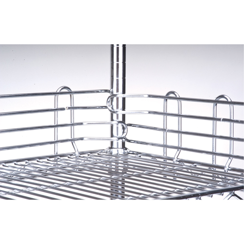 Rebord pour &eacute;tag&egrave;re en treillis chromat&eacute; Absolute Business Supply