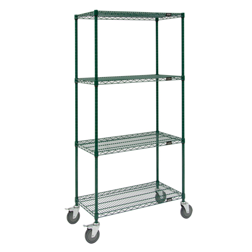 Chariots en treillis m&eacute;tallique, Fini &eacute;poxy, 36" x 69" x 18", Capacit&eacute; 800 lb Absolute Business Supply