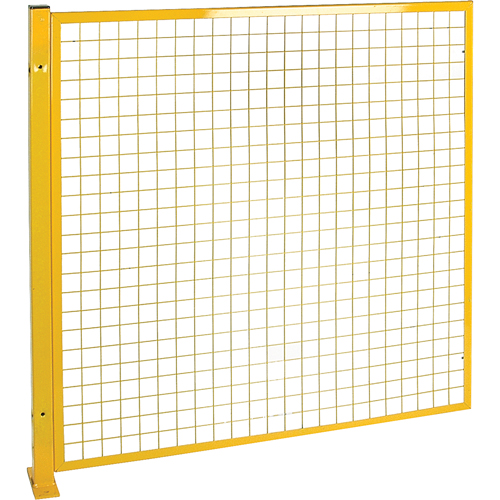 Protecteur de p&eacute;rim&egrave;tre de style treillis, 4' h x 4' la, Jaune Absolute Business Supply