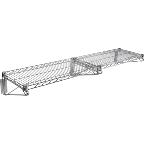 Wall Mount Wire Shelving Kit, Double Bracket, 200 lbs. Capacity, 14" D Absolute Business Supply