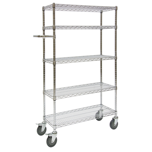 Chariots &agrave; pousser, Chrom&eacute;, 30' x 60" x 14", Capacit&eacute; 800 lb Absolute Business Supply
