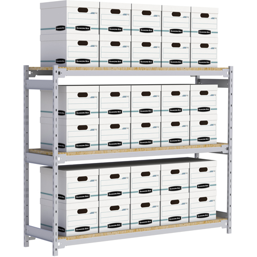 &eacute;tag&egrave;re-classeur de grande largeur, Acier, 3 Tablettes, 72" la x 18" p x 60" h Absolute Business Supply