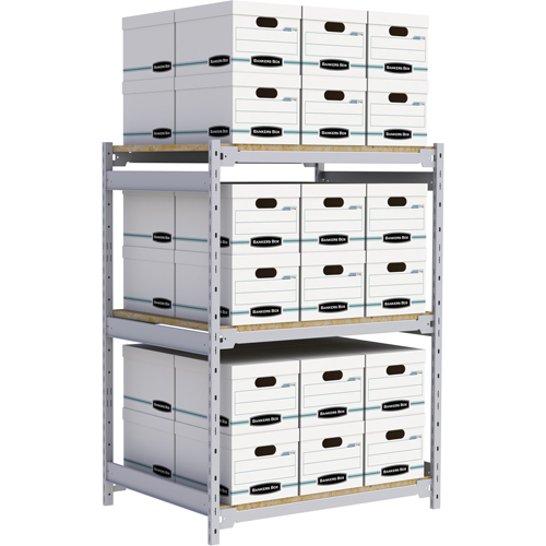 &eacute;tag&egrave;re-classeur de grande largeur, Acier, 3 Tablettes, 42" la x 32" p x 60" h Absolute Business Supply