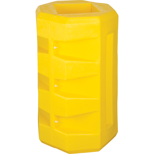 Protecteurs de colonne, Ouverture int&eacute;rieure 6-1/4" x 6-1/4", 23-1/2" lo x 23-1/2" la x 39-1/2" h, Jaune Absolute Business Supply