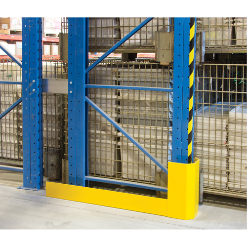 Protecteurs d'all&eacute;es de rayonnages, 3" la x 50" lo x 16" h, Jaune s&eacute;curit&eacute; OSHA Absolute Business Supply