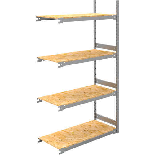 Wide Span Record Storage Shelving, Steel, 4 Shelves, 42" W x 18" D x 84" H, Add-On Kit Absolute Business Supply